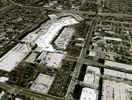 Aerial View of the San Jose, California Valley Fair Shopping Center